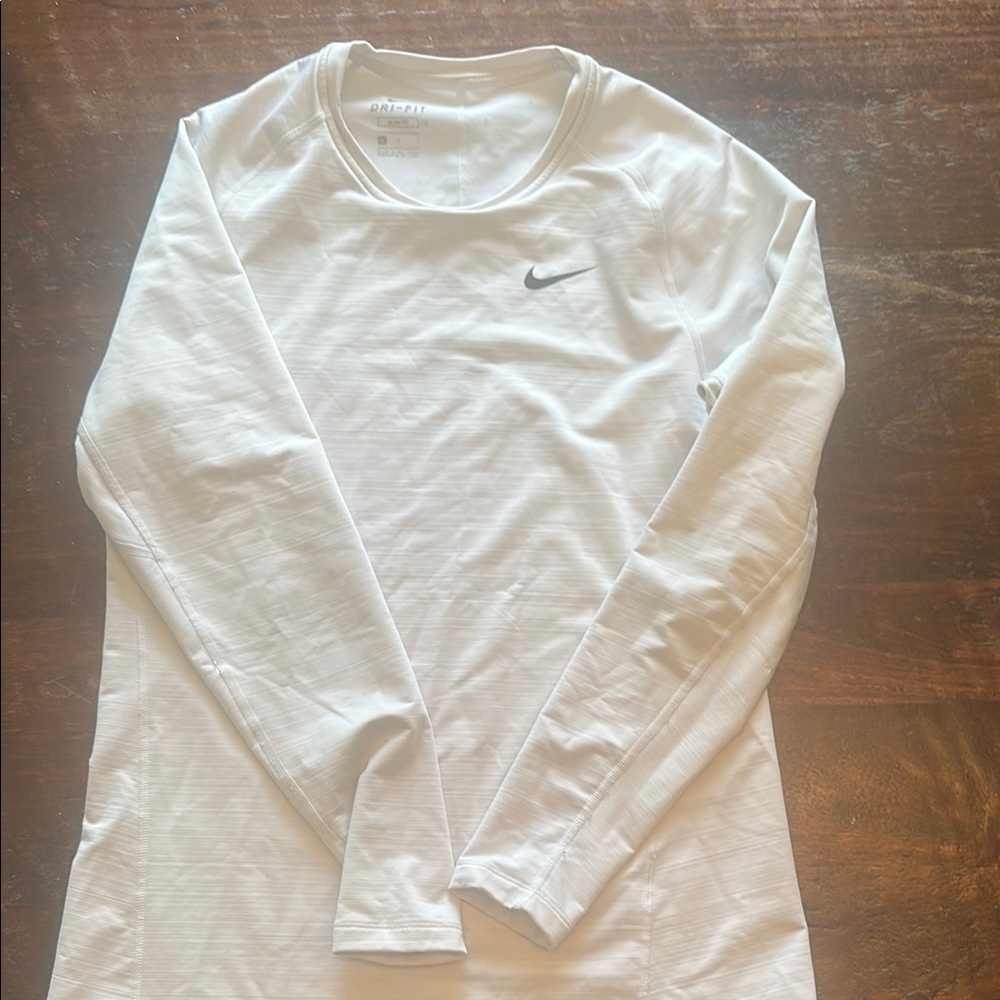 Nike White Long Sleeve Top